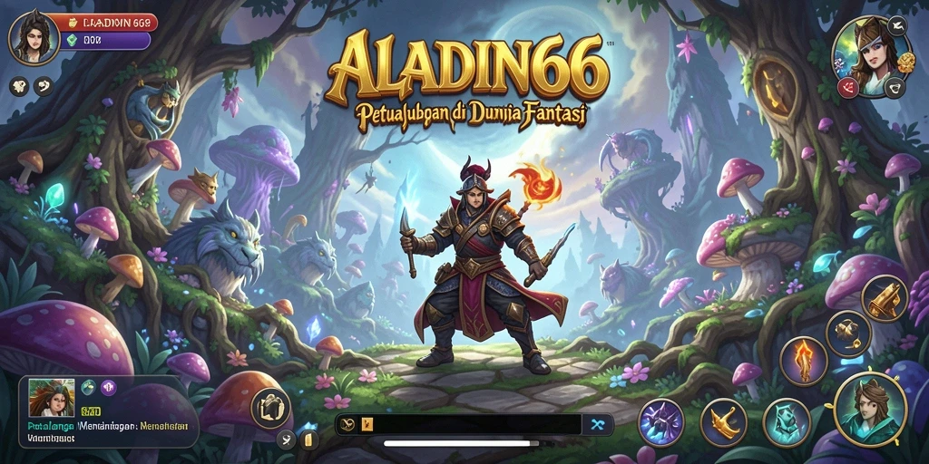 Tampilan gameplay menarik di dunia fantasi ALADIN66.