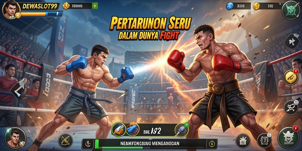 Tampilan gameplay DEWASLOT99 yang mendebarkan dengan pertarungan penuh aksi.