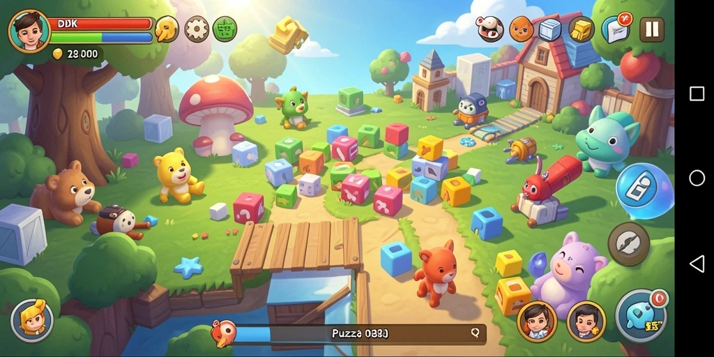 Gameplay seru DKK yang menguji logika dan strategi.