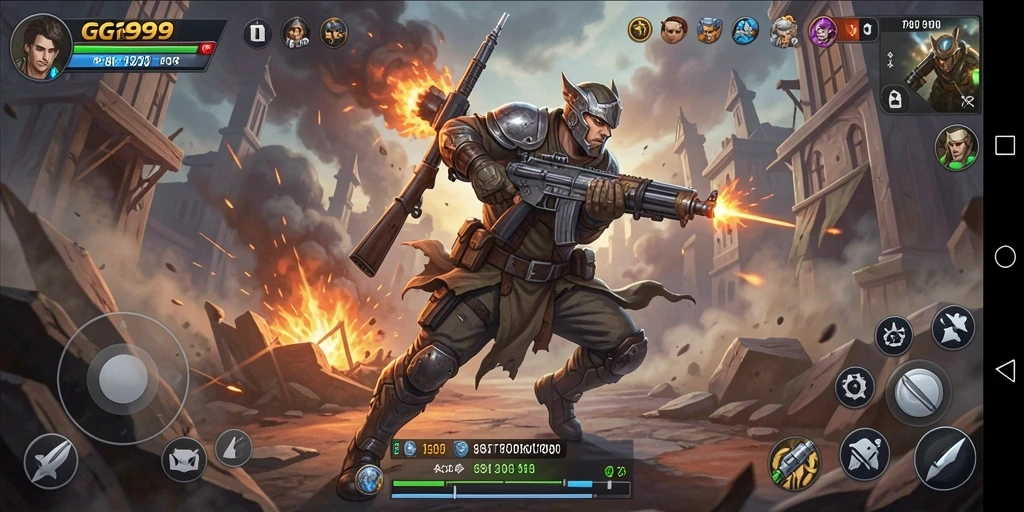 Tangkapan layar gameplay GG999 menampilkan aksi seru dan grafis yang memukau.