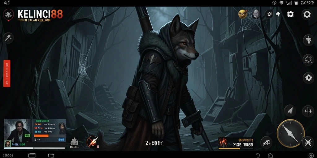 Gameplay menakutkan di KELINCI88 dengan suasana kegelapan yang mendalam.