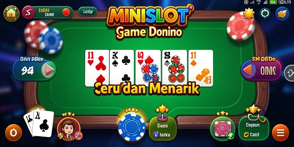 Tampilan gameplay seru di MINISLOT dengan domino klasik.