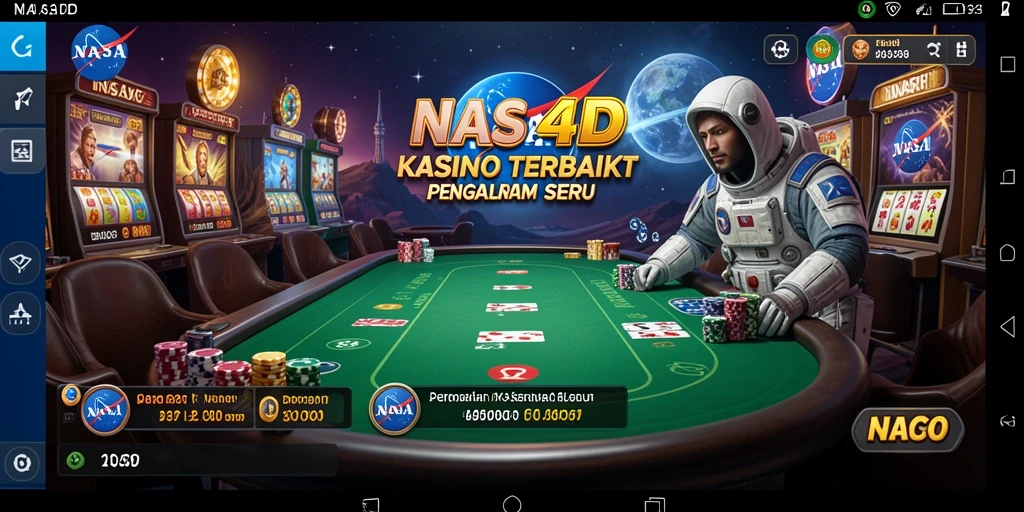 Tampilan gameplay menakjubkan dari NASA4D dengan suasana Kasino.