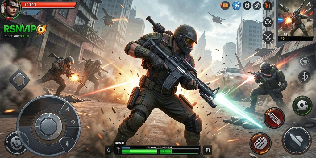Screenshot gameplay RSNVIP6 dengan aksi laga yang mendebarkan.