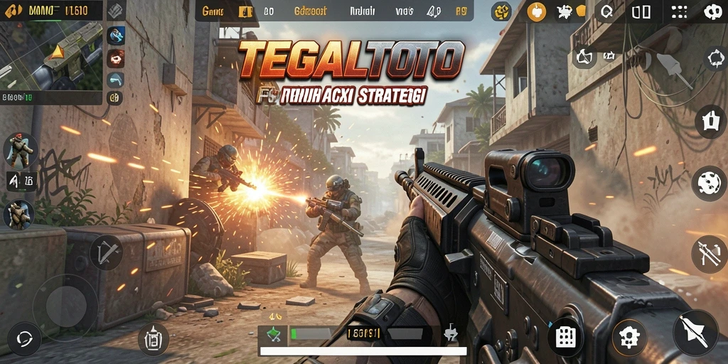 Screenshot gameplay seru TEGALTOTO yang menunjukkan aksi tembak-menembak.