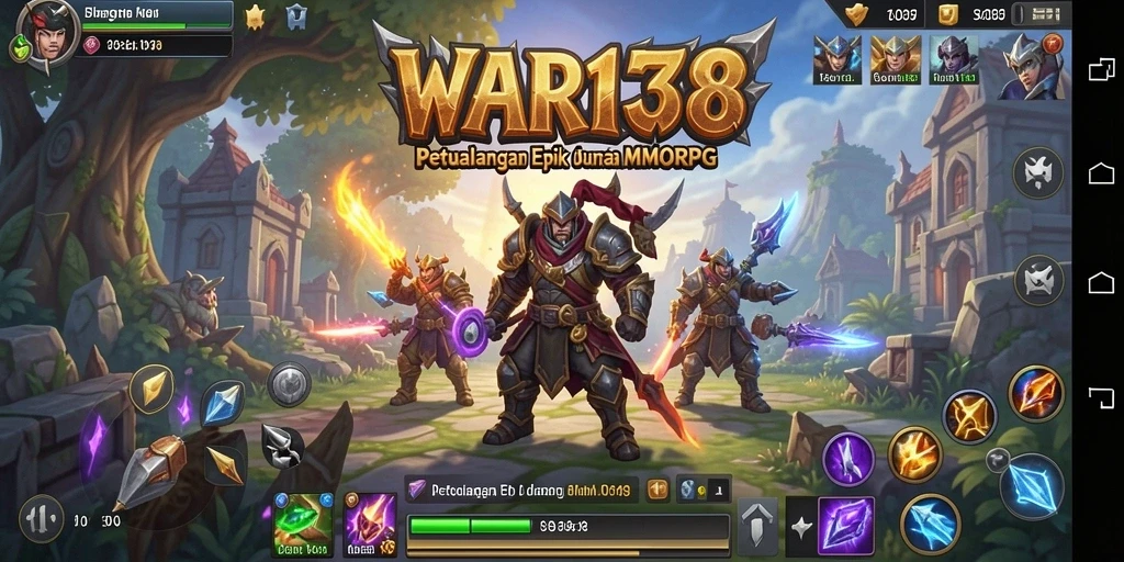 Tampilan gameplay utama dalam dunia MMORPG yang menakjubkan.